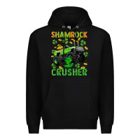 Black st patricks shamrock crusher Premium Hoodie - Neo Western