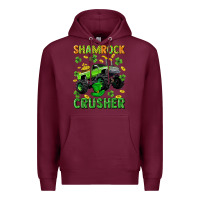 Burgundy st patricks shamrock crusher Premium Hoodie - Neo Western