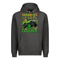 Charcoal Heather st patricks shamrock crusher Premium Hoodie - Neo Western