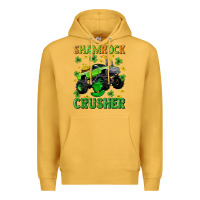 Mustard st patricks shamrock crusher Premium Hoodie - Neo Western