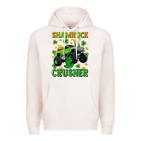 Pale Pink st patricks shamrock crusher Premium Hoodie - Neo Western