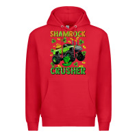 Red st patricks shamrock crusher Premium Hoodie - Neo Western