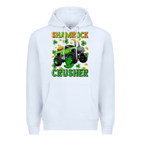 White st patricks shamrock crusher Premium Hoodie - Neo Western