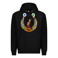 Black Halloween Horseshoe Premium Hoodie - CowhideDigitalArt