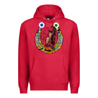 Cardinal Halloween Horseshoe Premium Hoodie - CowhideDigitalArt