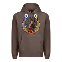 Coffee Halloween Horseshoe Premium Hoodie - CowhideDigitalArt