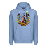 Colony Blue Halloween Horseshoe Premium Hoodie - CowhideDigitalArt