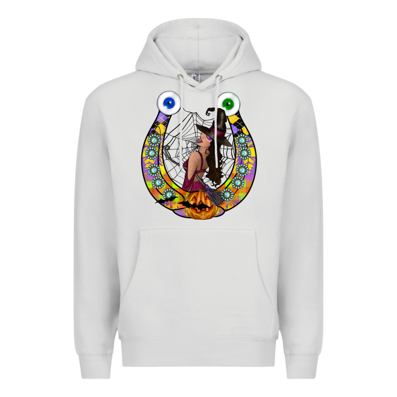 Halloween Horseshoe Premium Hoodie by CowhideDigitalArt | Teevron