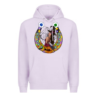 Lilac Halloween Horseshoe Premium Hoodie - CowhideDigitalArt
