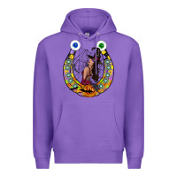 Purple Halloween Horseshoe Premium Hoodie - CowhideDigitalArt