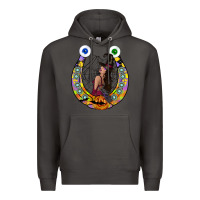 Smoke Halloween Horseshoe Premium Hoodie - CowhideDigitalArt