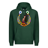 Sports Green Halloween Horseshoe Premium Hoodie - CowhideDigitalArt