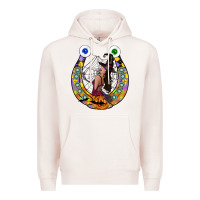 Pale Pink Halloween Horseshoe Premium Hoodie - CowhideDigitalArt