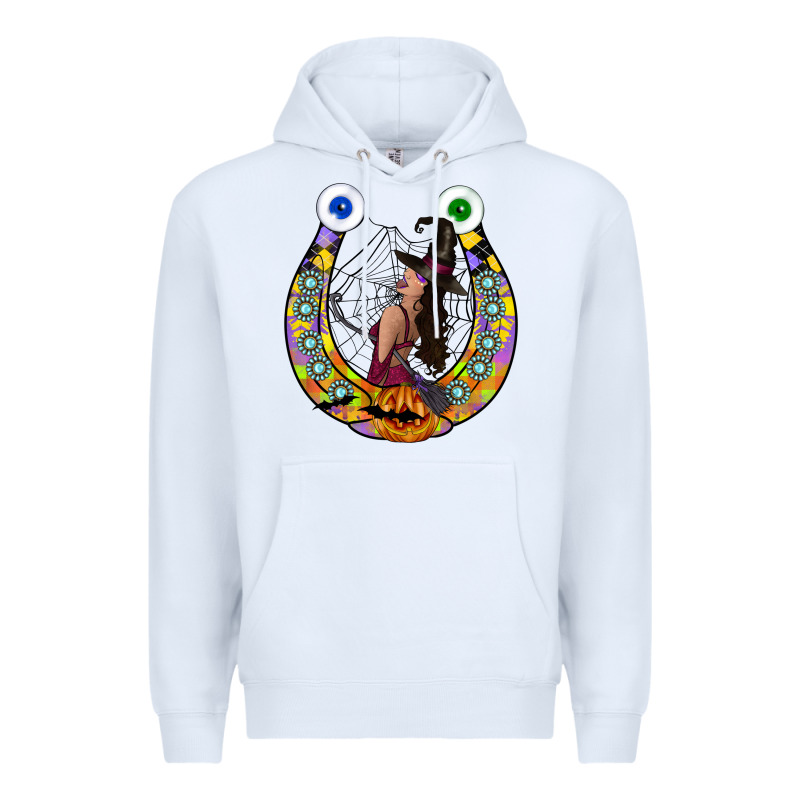 Halloween Horseshoe Premium Hoodie by CowhideDigitalArt | Teevron