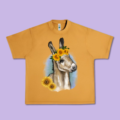 Sunflower Baby Donkey Urban Heavy Tee Designed By Ranaportraitstore