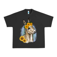 Pigment Black Sunflower Baby Donkey Urban Heavy Tee - RanaPortraitStore