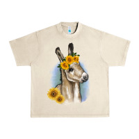 Sandshell Sunflower Baby Donkey Urban Heavy Tee - RanaPortraitStore