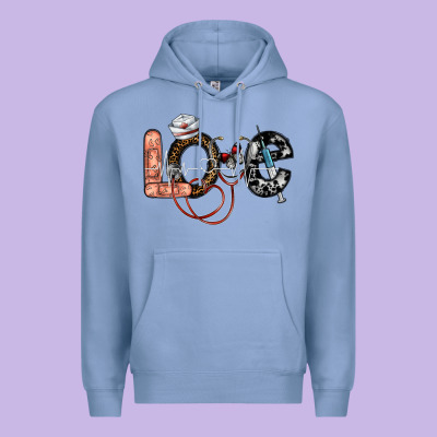 Love Nurse Premium Hoodie Designed By Sublimationcraftshop