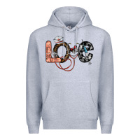 Heather Grey love nurse Premium Hoodie - SublimationCraftShop