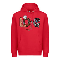 Red love nurse Premium Hoodie - SublimationCraftShop