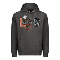 Charcoal Heather love nurse Premium Hoodie - SublimationCraftShop