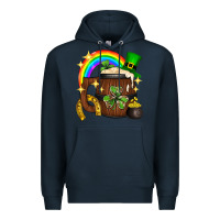 Navy st. patricks day barrel beer Premium Hoodie - Neo Western
