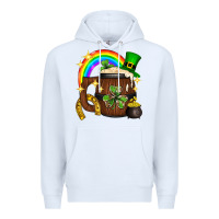 White st. patricks day barrel beer Premium Hoodie - Neo Western