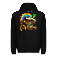 Black st. patricks day barrel beer Premium Hoodie - Neo Western