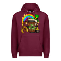 Burgundy st. patricks day barrel beer Premium Hoodie - Neo Western