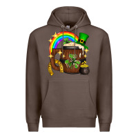 Coffee st. patricks day barrel beer Premium Hoodie - Neo Western