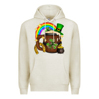 Oatmeal Heather st. patricks day barrel beer Premium Hoodie - Neo Western