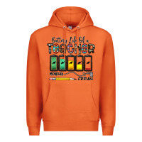 Carrot battery life of a teacher monday friday Premium Hoodie - CowhideDigitalArt