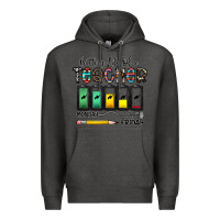 Charcoal Heather battery life of a teacher monday friday Premium Hoodie - CowhideDigitalArt