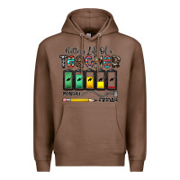 Chestnut battery life of a teacher monday friday Premium Hoodie - CowhideDigitalArt