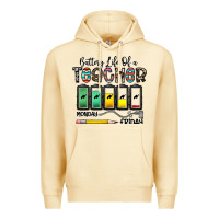 Pina Colada battery life of a teacher monday friday Premium Hoodie - CowhideDigitalArt