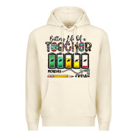 Sandshell battery life of a teacher monday friday Premium Hoodie - CowhideDigitalArt