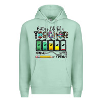 Seafoam battery life of a teacher monday friday Premium Hoodie - CowhideDigitalArt