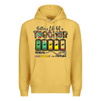 Antique Gold battery life of a teacher monday friday Premium Hoodie - CowhideDigitalArt