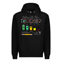 Black battery life of a teacher monday friday Premium Hoodie - CowhideDigitalArt