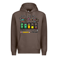 Coffee battery life of a teacher monday friday Premium Hoodie - CowhideDigitalArt