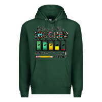 Sports Green battery life of a teacher monday friday Premium Hoodie - CowhideDigitalArt