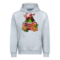 Heather Grey christmas coffee afro gnome Urban Hoodie - FaDigitalArtStudio