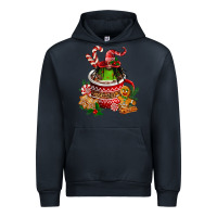 Navy christmas coffee afro gnome Urban Hoodie - FaDigitalArtStudio