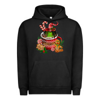 Pigment Black christmas coffee afro gnome Urban Hoodie - FaDigitalArtStudio