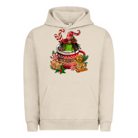 Pigment French Oak christmas coffee afro gnome Urban Hoodie - FaDigitalArtStudio