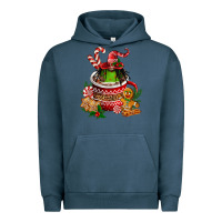 Pigment Midnight Navy christmas coffee afro gnome Urban Hoodie - FaDigitalArtStudio