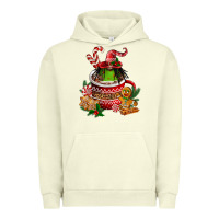 Pigment Pistachio christmas coffee afro gnome Urban Hoodie - FaDigitalArtStudio