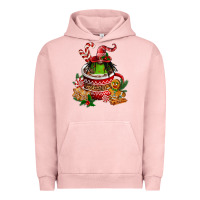 Pigment Salmon christmas coffee afro gnome Urban Hoodie - FaDigitalArtStudio