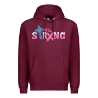 Burgundy strong with cross ribbon Premium Hoodie - HRA Design Shop