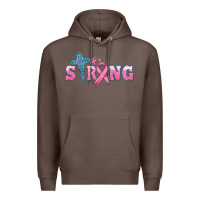 Coffee strong with cross ribbon Premium Hoodie - HRA Design Shop